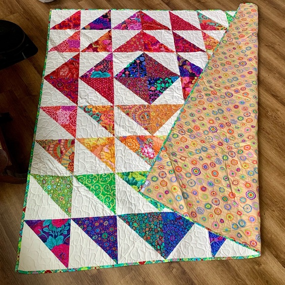 Handmade Kaffe Fassett Print Quilt - Picture 4 of 4